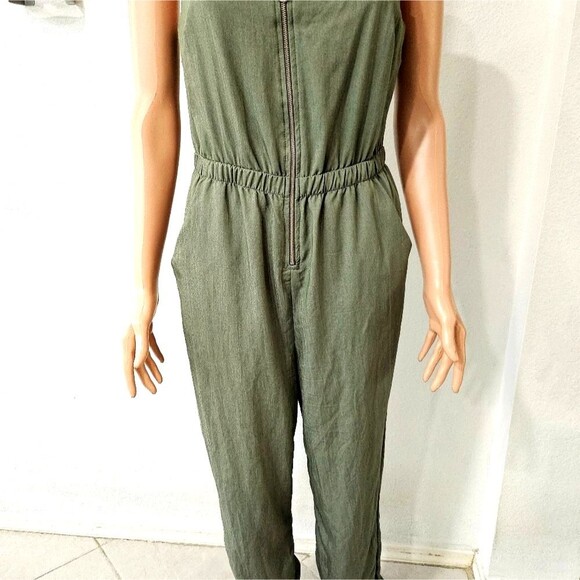 Emory Park Olive Green Sleeveless Jumpsuit - Picture 3 of 7
